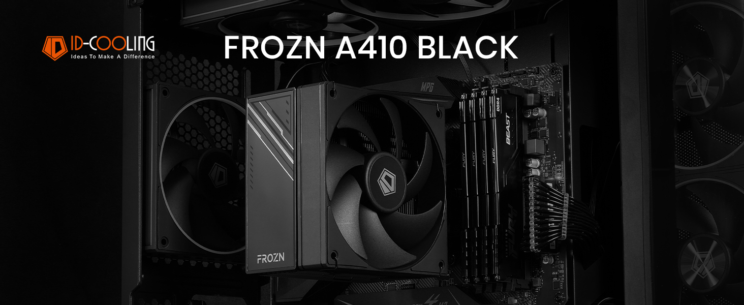 Amazon.co.jp: ID-COOLING FROZN A410 BLACK CPUエアクーラ4ヒート
